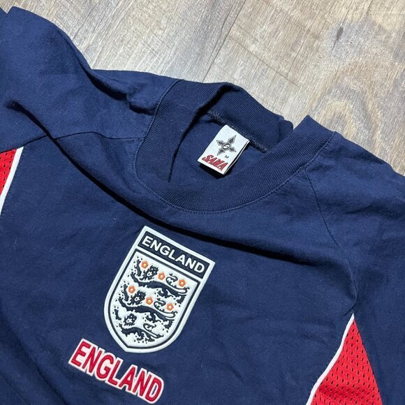 Vintage Y2k‎ England Sports Center Logo Jersey T Shirt Womens Size Medium - Picture 3 of 5